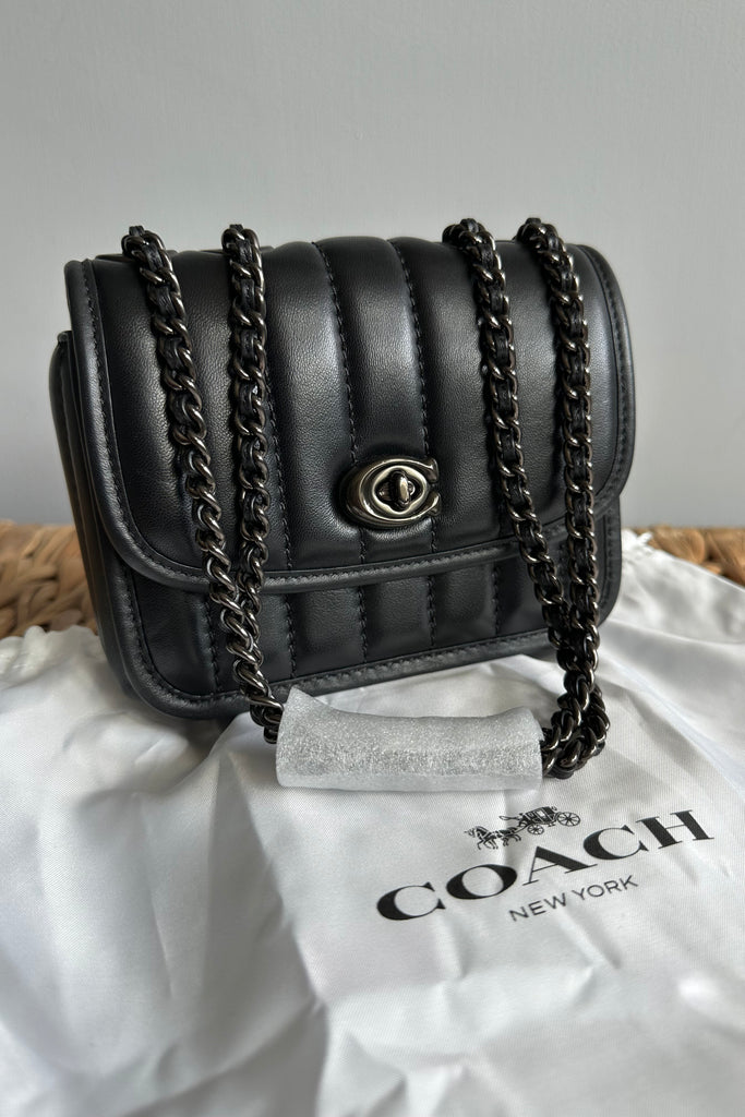 Saku Neko | 2021 Coach Black & Gunmetal Madison Mini Bag