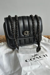 2021 Coach Black & Gunmetal Madison Mini Bag