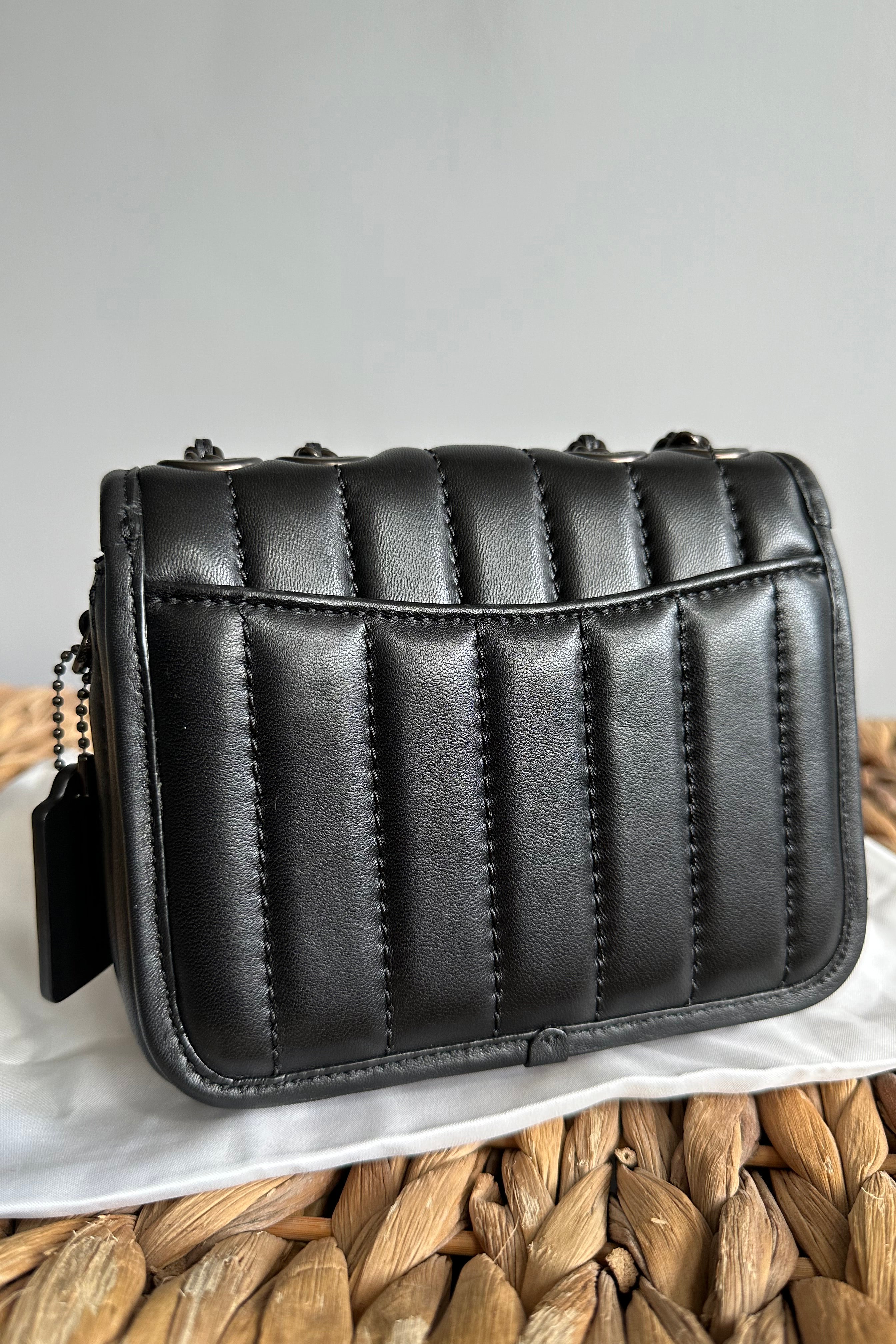 Saku Neko | 2021 Coach Black & Gunmetal Madison Mini Bag