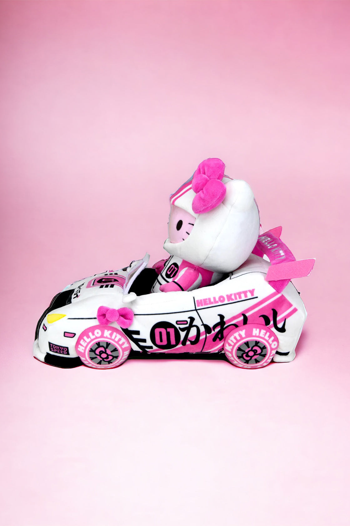 キティ Kidrobot x Sanrio | Pink Hello Kitty Tokyo Speed Racer Plush